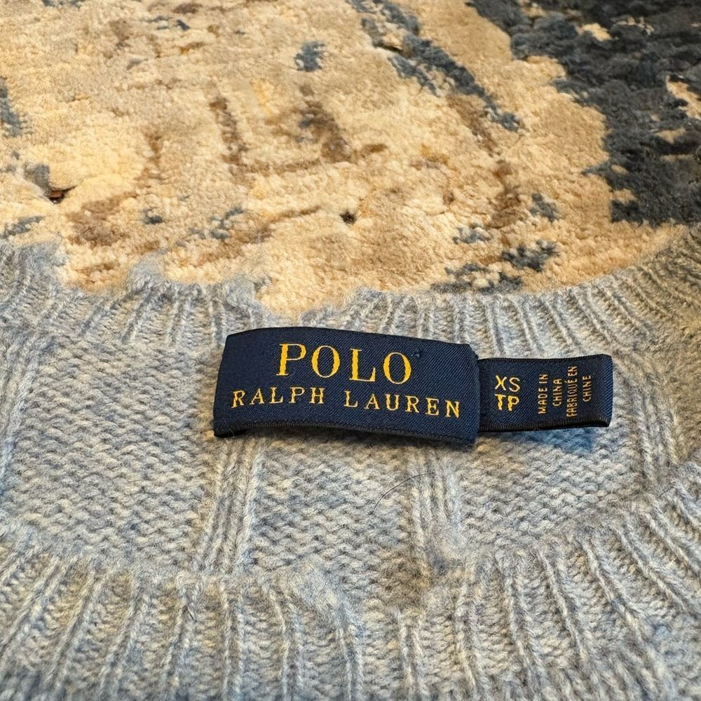 Polo Ralph Lauren Julianna Wool Cashmere Distressed Cable Knit Sweater XS - Picture 4 of 8